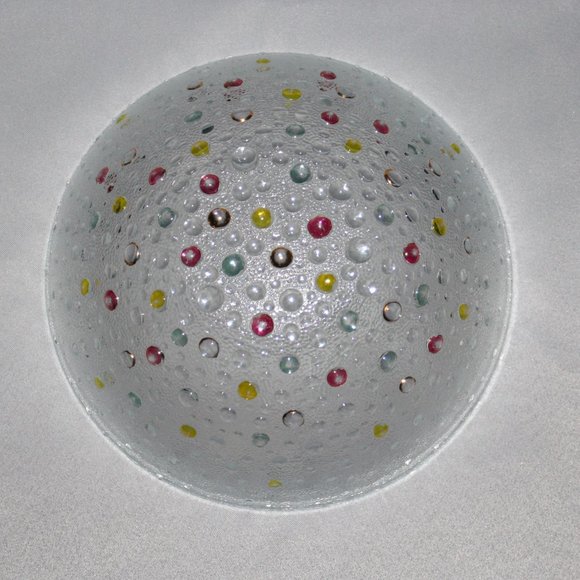 Gorgeous Jan Sylwester Drost Asteroid Glass Serving Bowl | Vintage Polish Glass - Picture 3 of 8